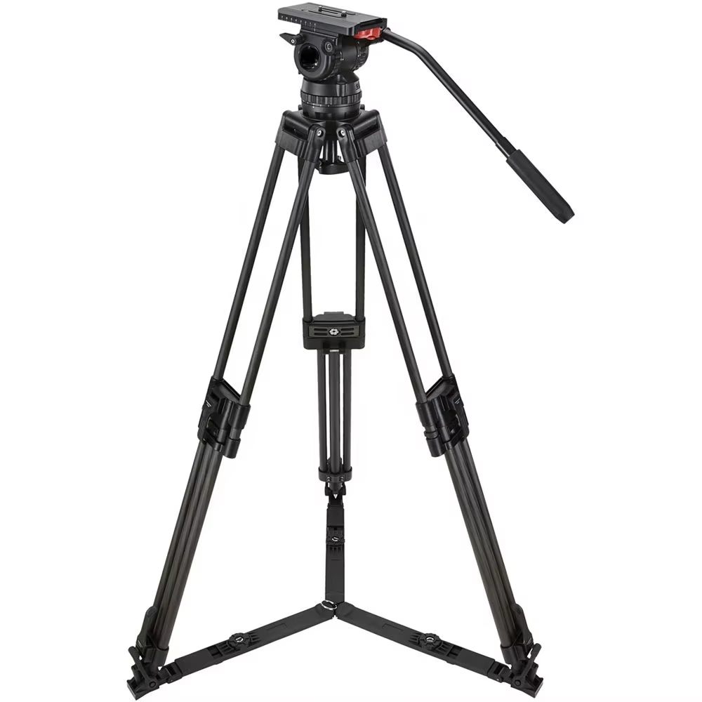 Video Head Tripod Carbon Fiber - Sistema de Tripé Profissional V15 para