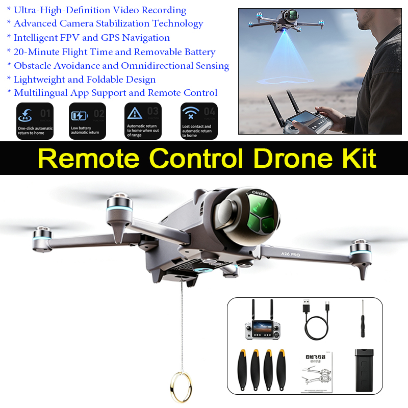 Camera Gimbal Stabilizer 3 Axis Dslr - Drone GPS A26 Pro com Controle