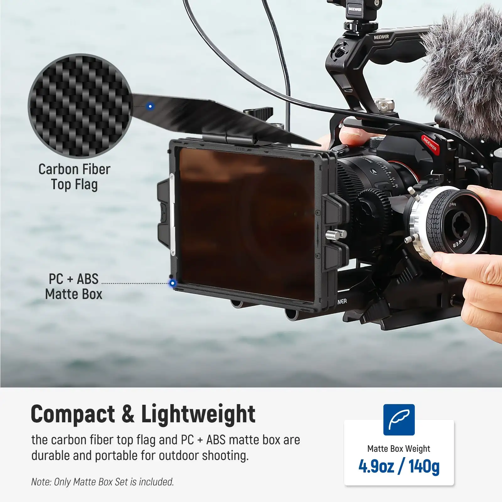 Matte Box 4X5.65 - Mini Matte Box NEEWER com 2