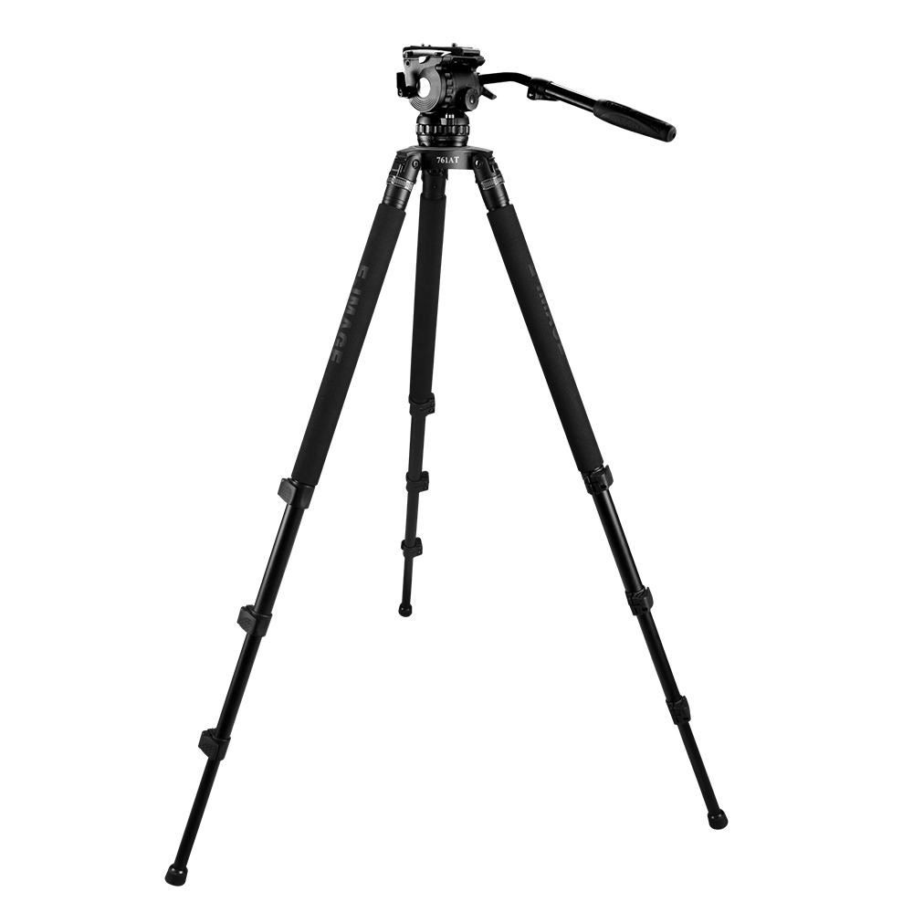 Video Tripod Fluid Head 75Mm - E-IMAGE GH06+761AT Tripé de Vídeo Profissional