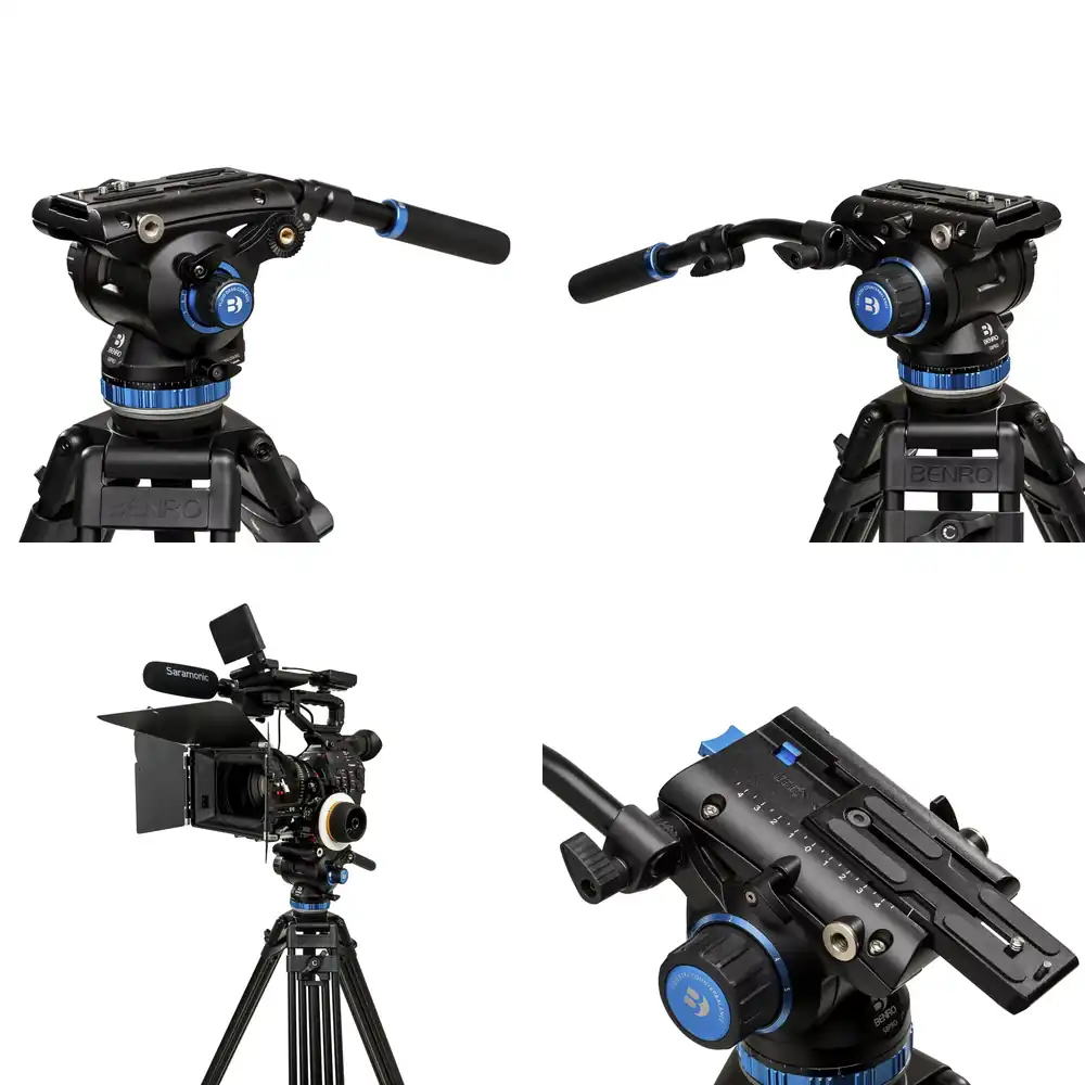 Video Tripod Fluid Head 75Mm - Tripé Fluido S8PRO 75mm com Estabilizador
