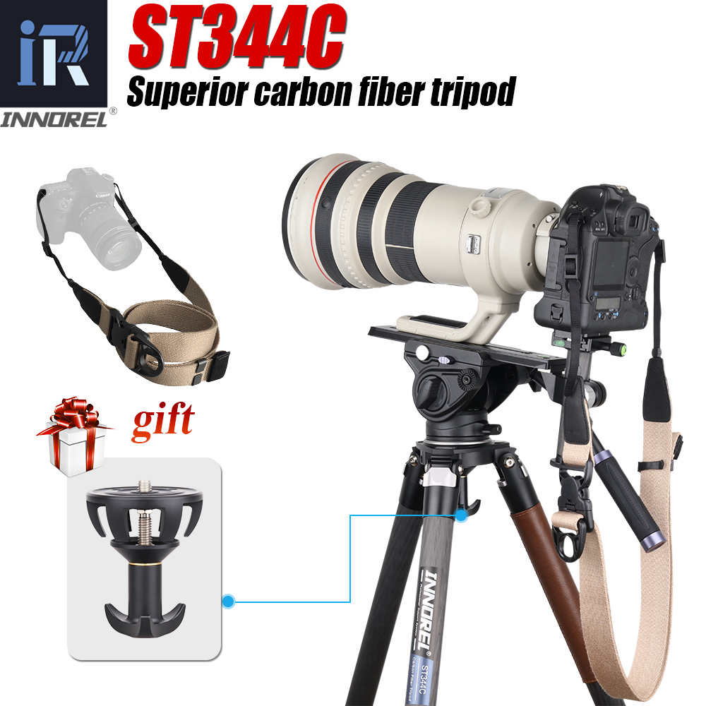 Video Tripod Fluid Head 75Mm - Tripé Profissional de Fibra de Carbono