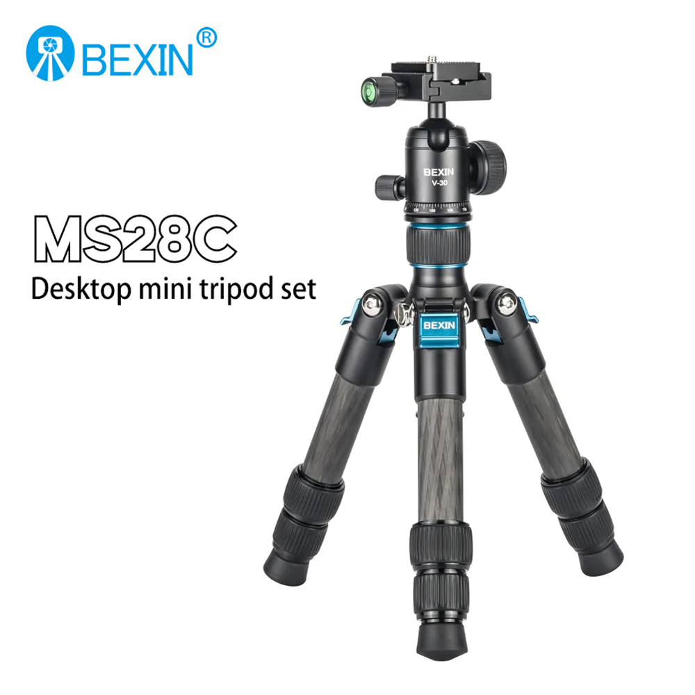 Video Head Tripod Carbon Fiber - Bexin ms28c mini tripé de mesa