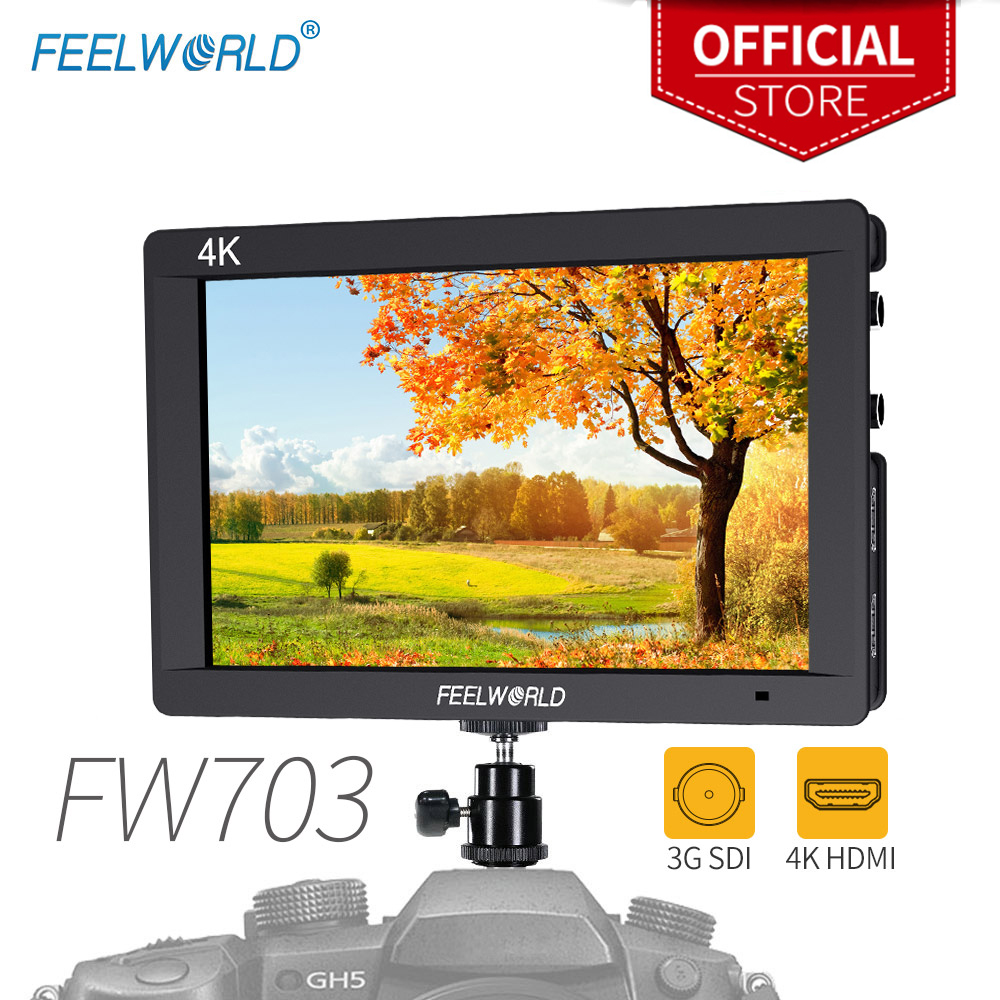 Camera Monitor 7 Inch Hdmi 4K - Feelworld fw703 7 Polegada 3g-sdi 4k