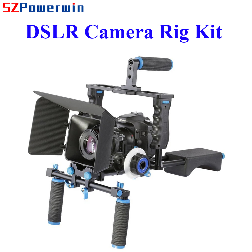 Powerwin dslr câmera estabiliz - Camera Shoulder Rig Kit avaliação e preço