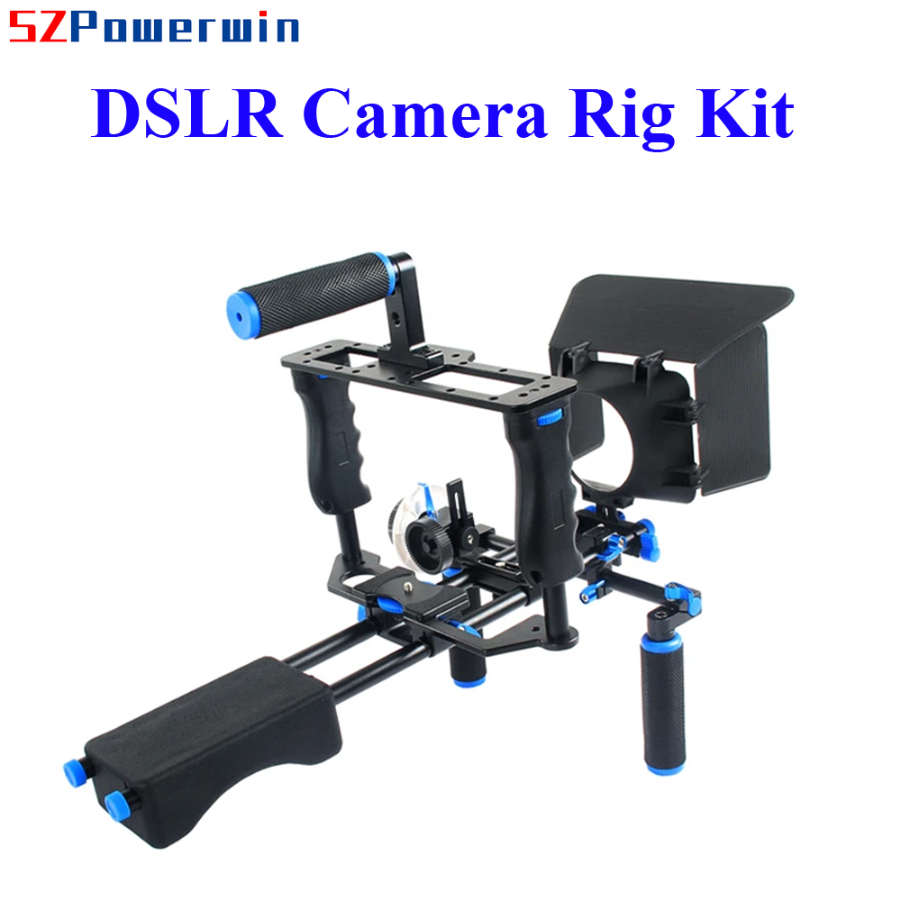 Powerwin dslr câmera estabiliz - Camera Shoulder Rig Kit avaliação e preço