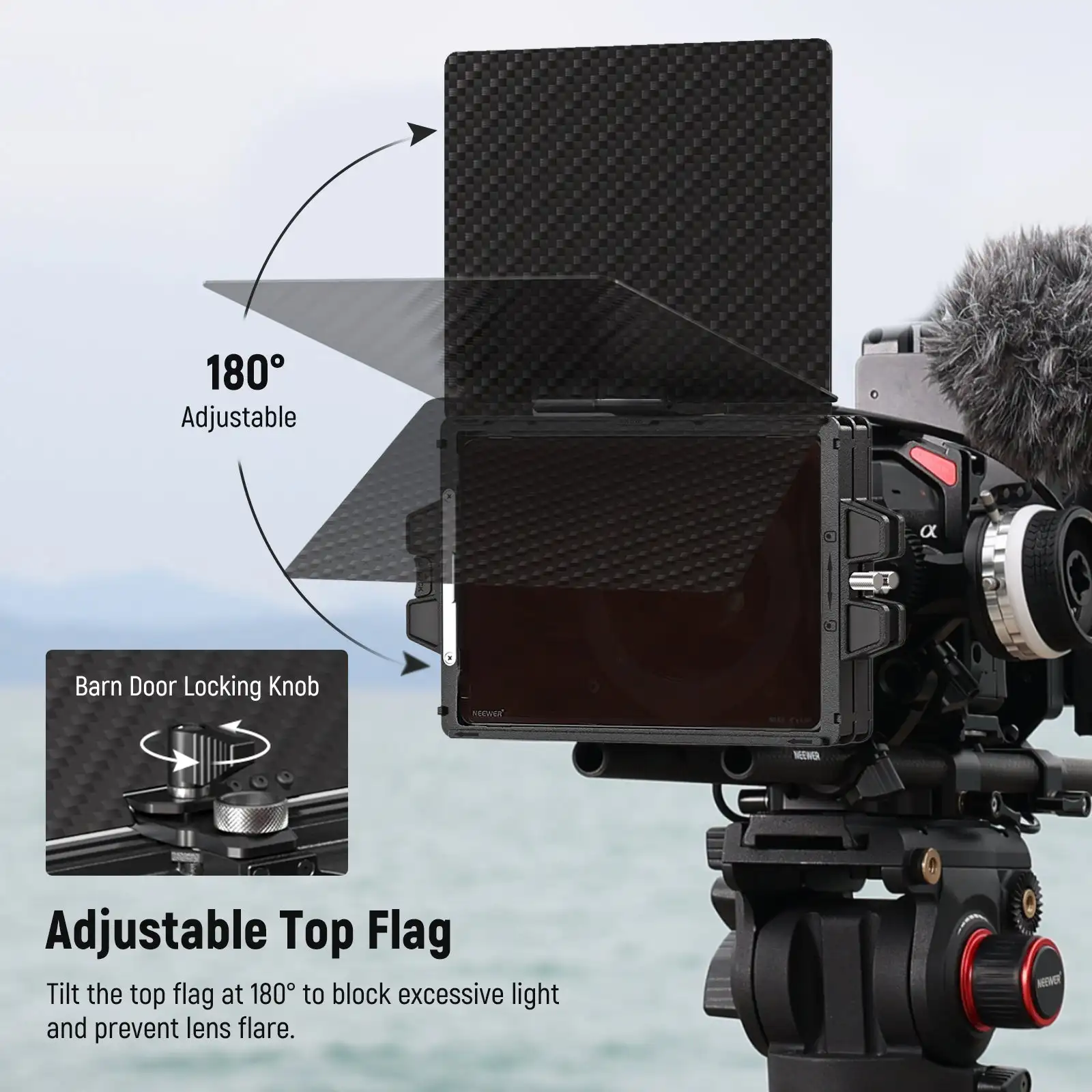 Mini Matte Box NEEWER com 2 Ba - Matte Box 4X5.65 avaliação e preço