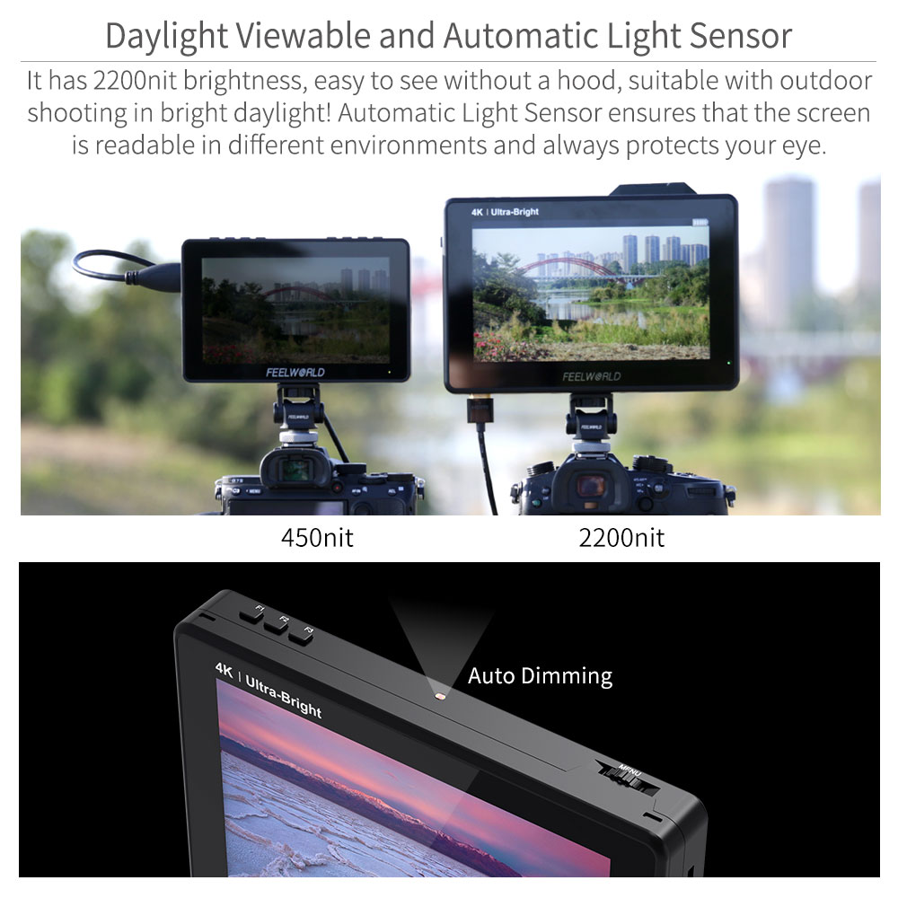 Câmera DSLR Feelworld Touch Sc - Camera Monitor 7 Inch Hdmi 4K avaliação e preço