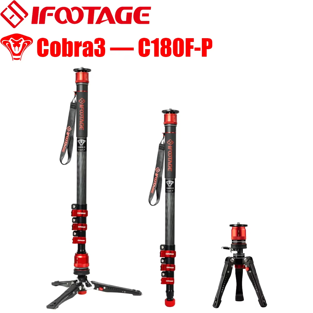 IFOOTAGE-Cobra 3 Câmera com Bl - Video Head Tripod Carbon Fiber avaliação e preço