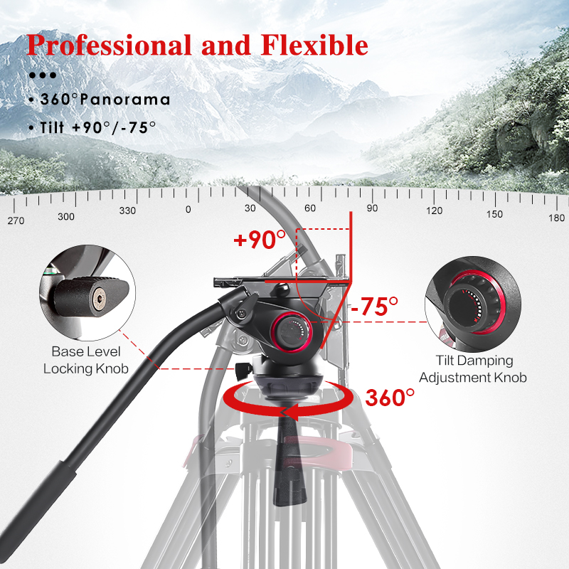 Miliboo MYT803 Base Cabeça de  - Video Tripod Fluid Head 75Mm avaliação e preço