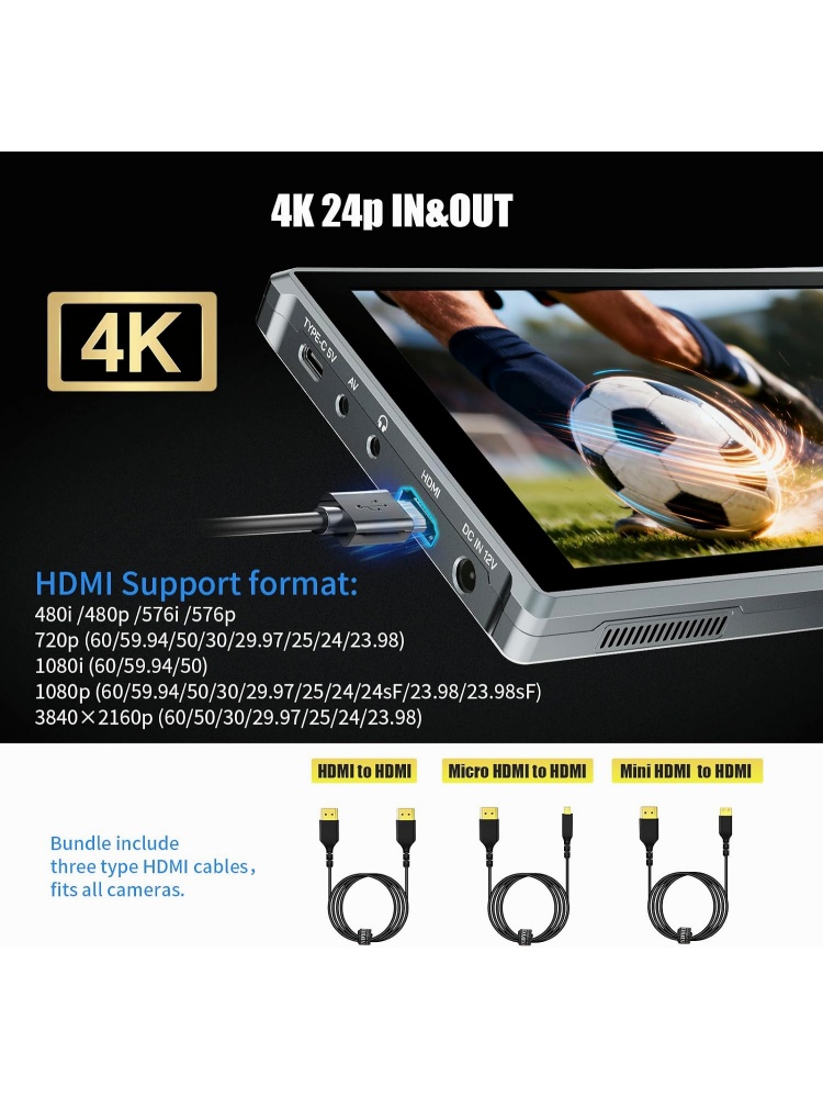 Monitor de Campo FEELWORLD FW7 - Camera Monitor 7 Inch Hdmi 4K avaliação e preço