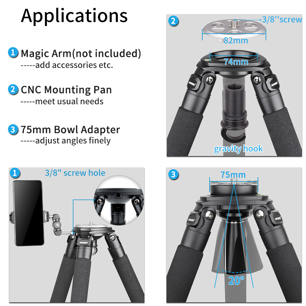Tripé de fibra de carbono para - Video Head Tripod Carbon Fiber avaliação e preço