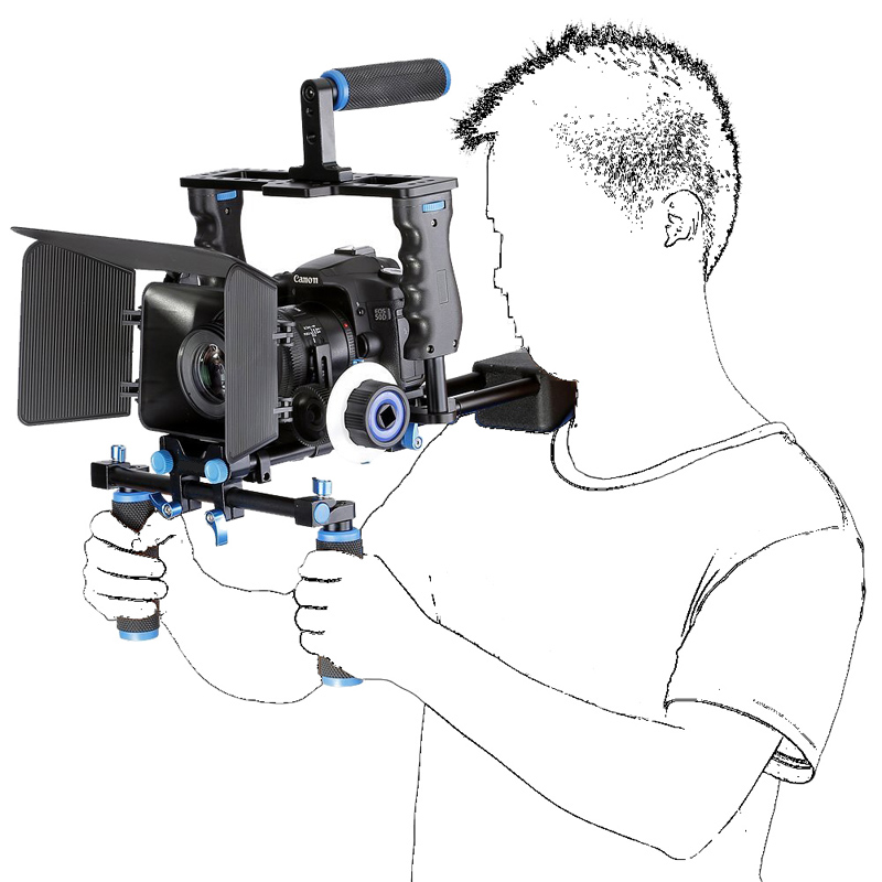 Profissional dslr rig ombro câ - Camera Shoulder Rig Kit avaliação e preço