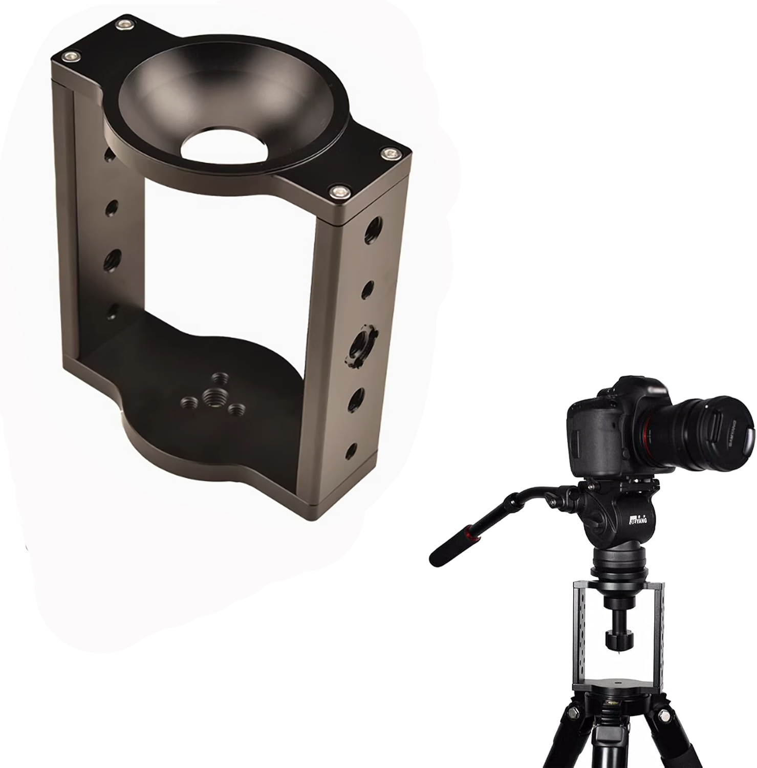 75mm tripé cabeça tigela riser - Video Tripod Fluid Head 75Mm avaliação e preço