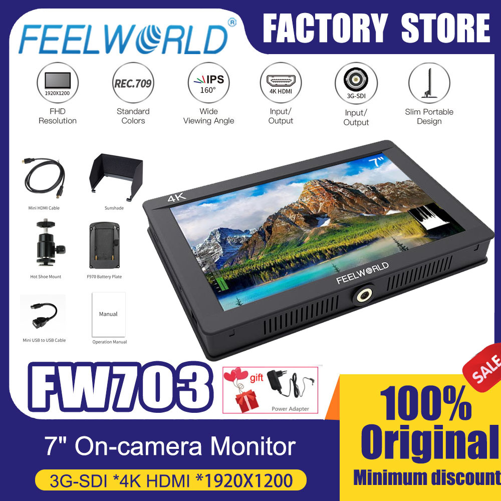 Monitor de Câmera FEELWORLD de - Camera Monitor 7 Inch Hdmi 4K avaliação e preço
