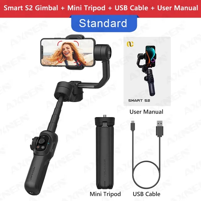 Estabilizador gimbal portátil  - Gimbal Stabilizer For Phone 3 Axis avaliação e preço