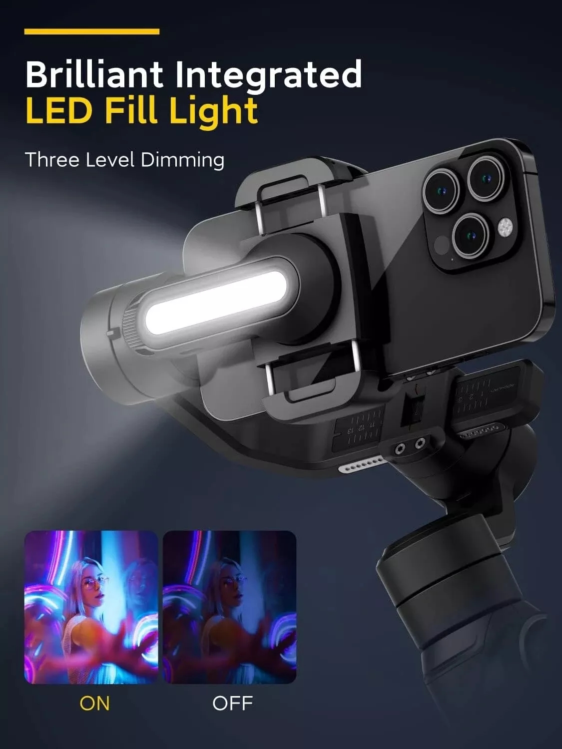 Estabilizador gimbal portátil  - Gimbal Stabilizer For Phone 3 Axis avaliação e preço