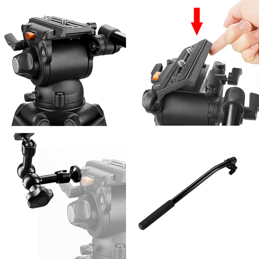 Tripé Profissional de Alumínio - Video Tripod Fluid Head 75Mm avaliação e preço
