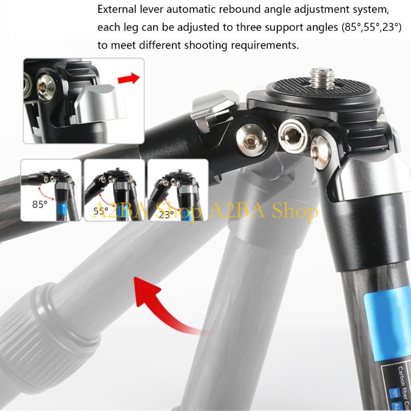 Tripés cabeça esférica fibra c - Video Head Tripod Carbon Fiber avaliação e preço