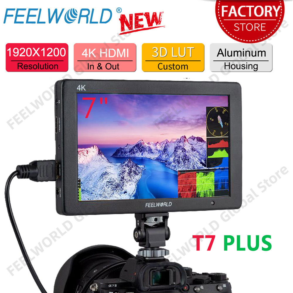 Feelworld-Monitor DSLR em camp - Camera Monitor 7 Inch Hdmi 4K avaliação e preço