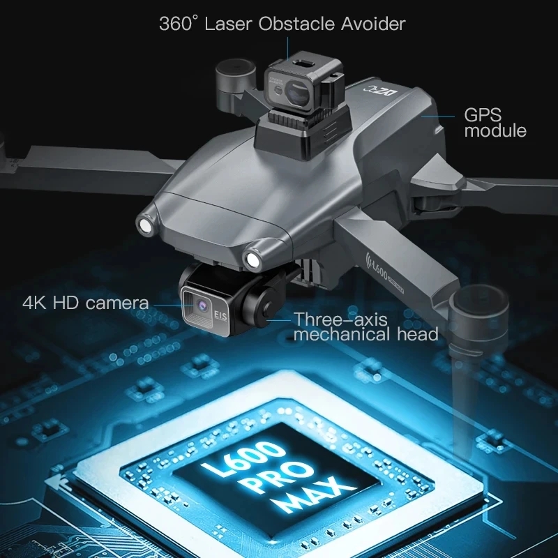L600 pro max gps drone profiss - Camera Gimbal Stabilizer 3 Axis Dslr avaliação e preço