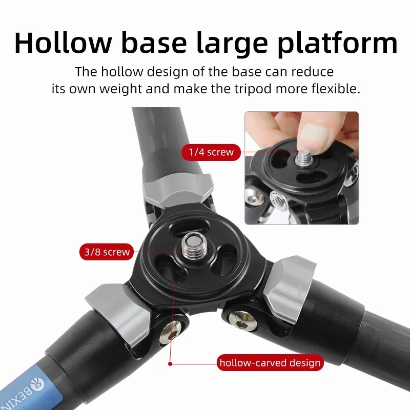 Bexin mini tripé de fibra carb - Video Head Tripod Carbon Fiber avaliação e preço