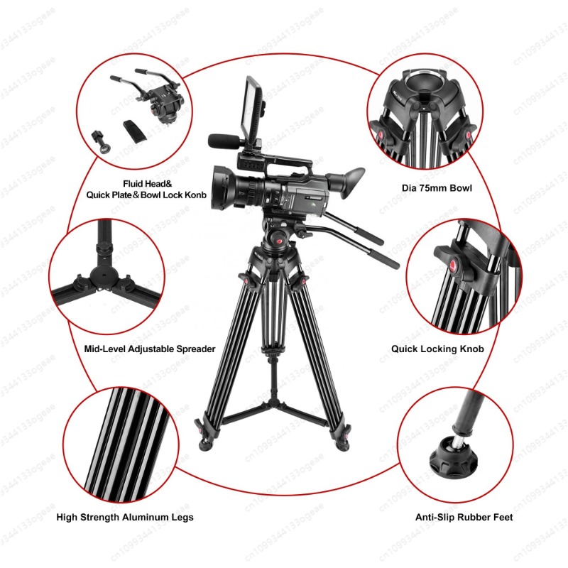 Novo Tripé de Vídeo Profission - Video Tripod Fluid Head 75Mm avaliação e preço