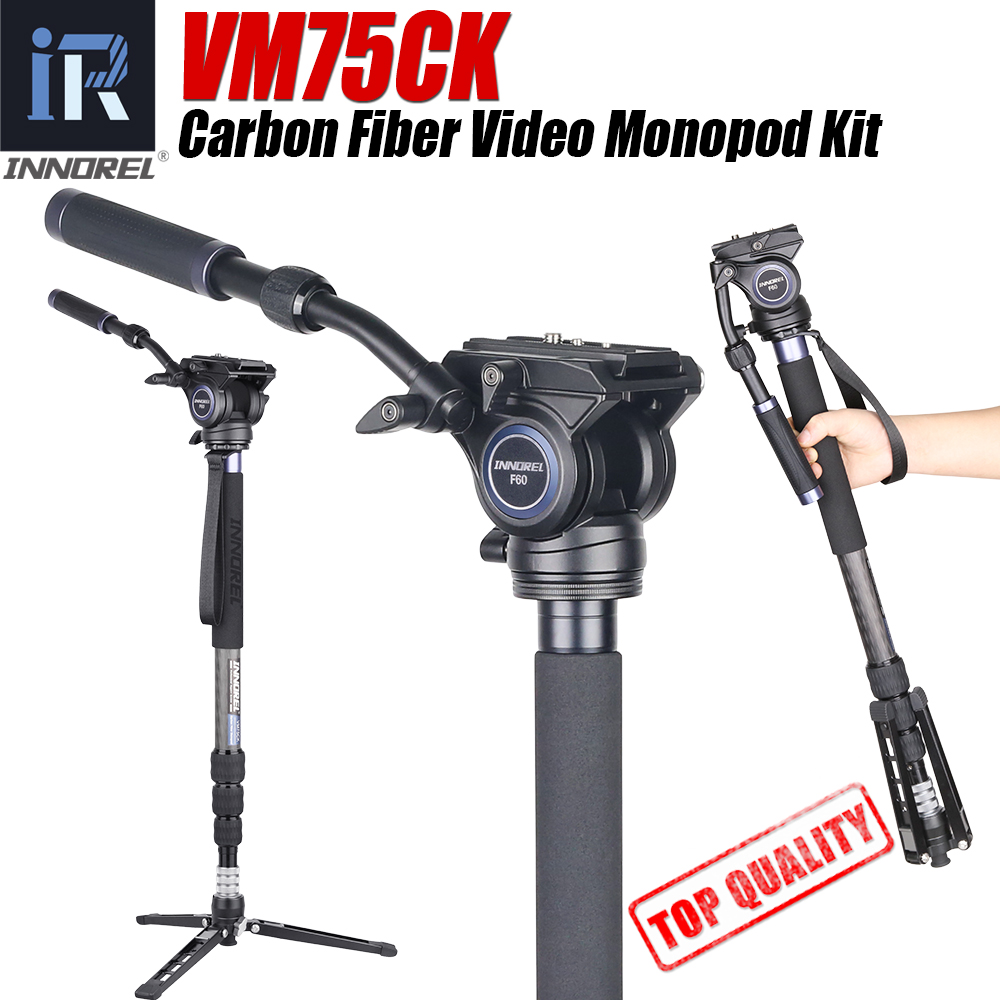 Innorel-kit monopé vm75ck com  - Video Head Tripod Carbon Fiber avaliação e preço