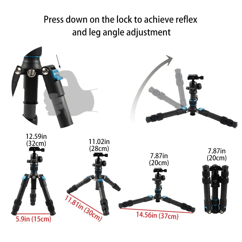 Bexin ms28c mini tripé de mesa - Video Head Tripod Carbon Fiber avaliação e preço