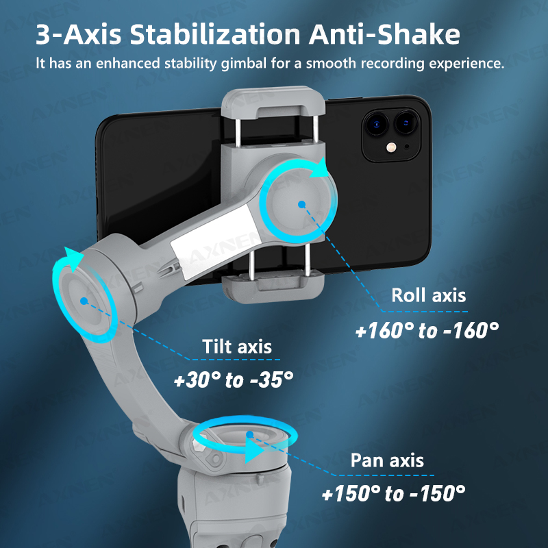 Estabilizador gimbal portátil  - Gimbal Stabilizer For Phone 3 Axis avaliação e preço
