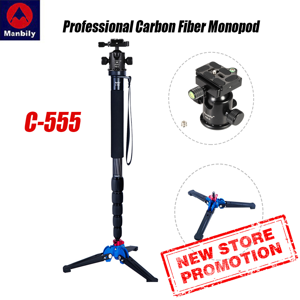 Manbily C-555 profissional de  - Video Head Tripod Carbon Fiber avaliação e preço