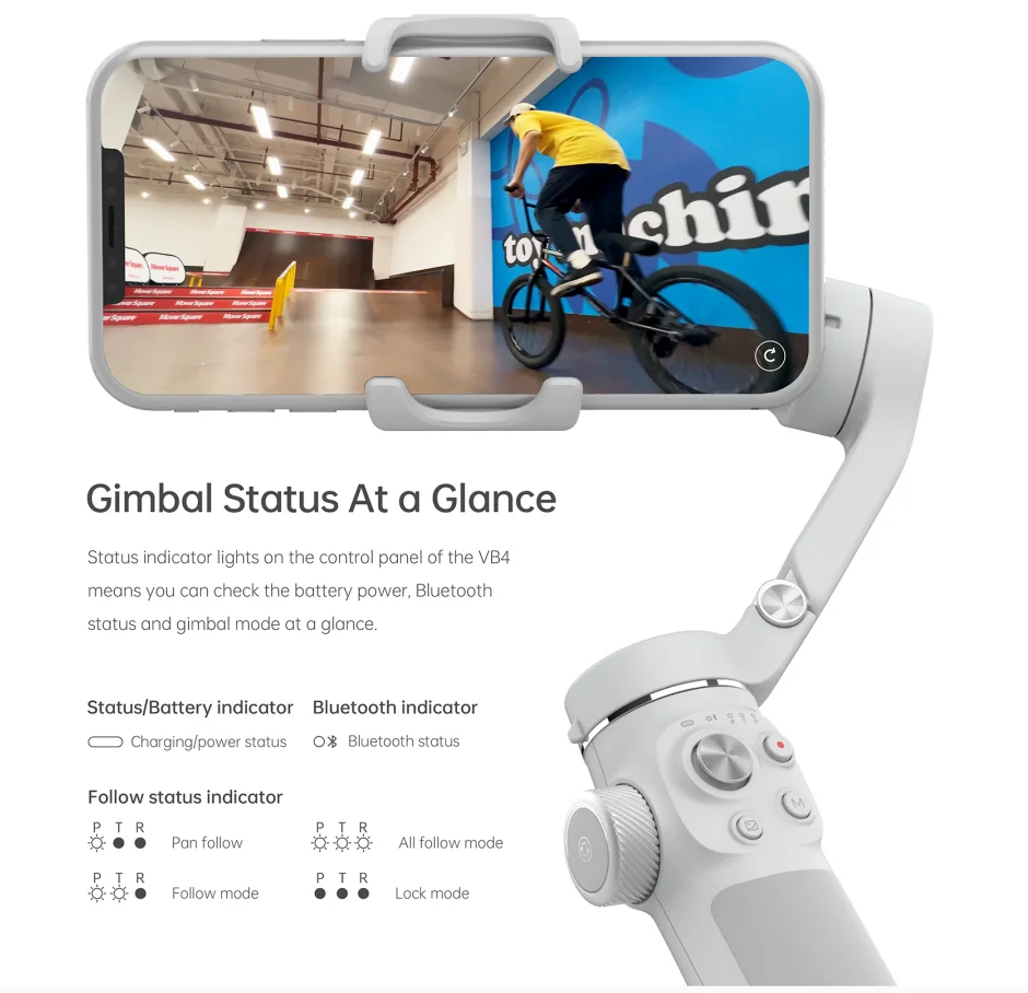 Estabilizador de Smartphone VB - Gimbal Stabilizer For Phone 3 Axis avaliação e preço